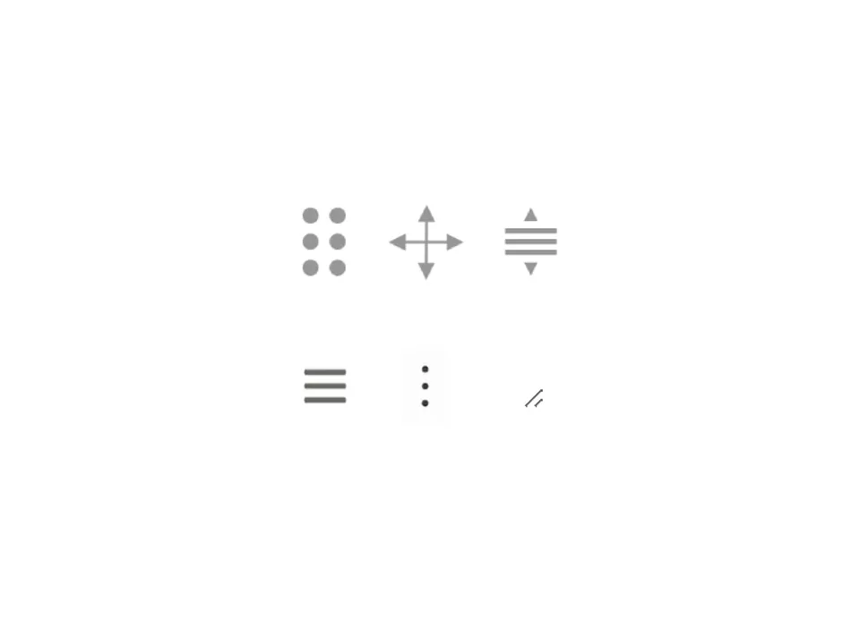 Варианты иконок для перемещения и изменения размеров объекта